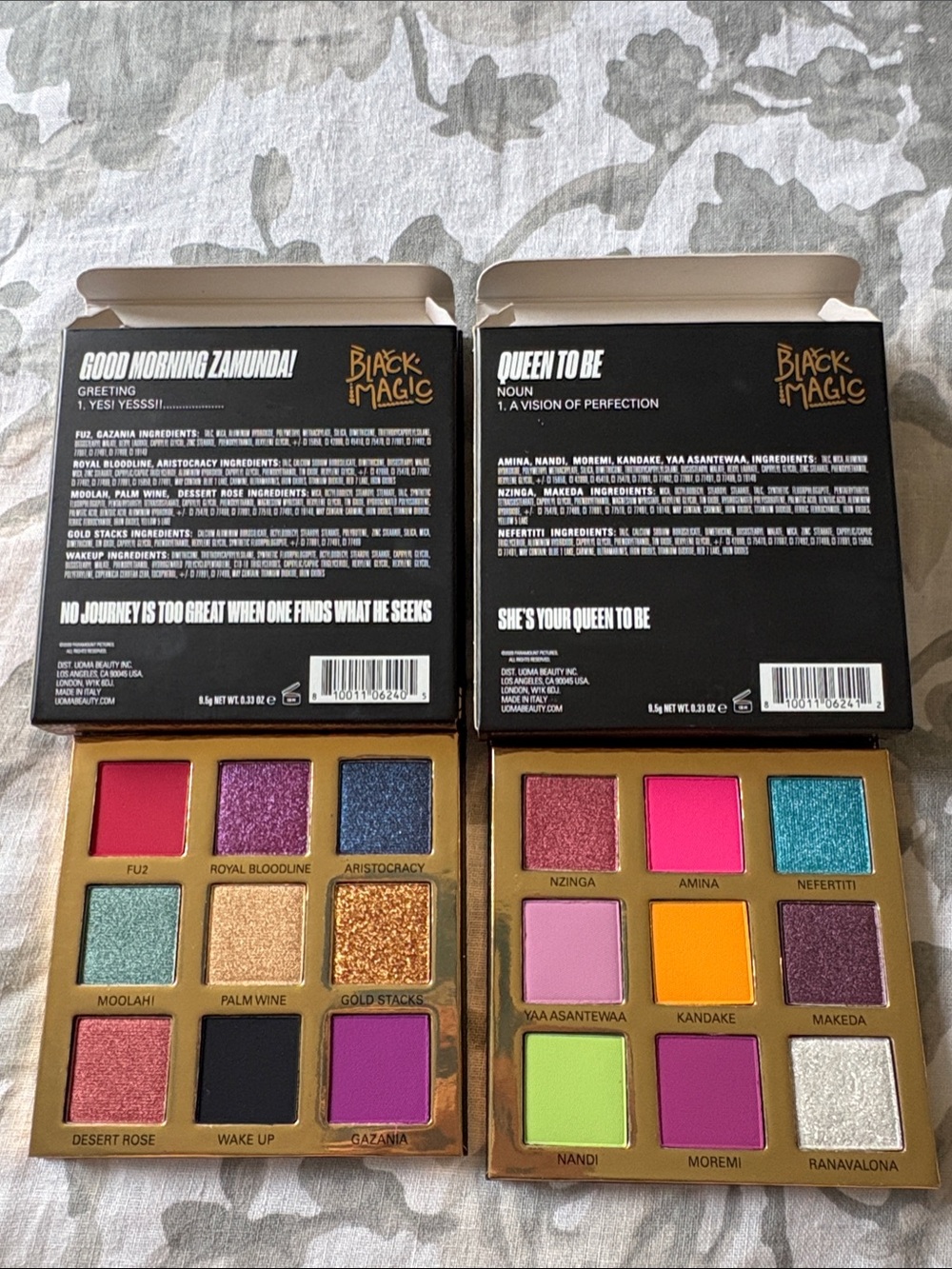 Uoma coming to America two palettes